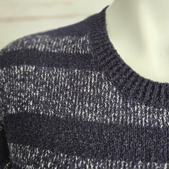 Theory Navy Blue and White Thick Stripe Sweater sz P - Picture 2 of 7
